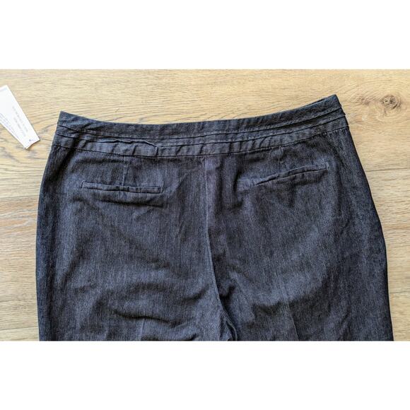 NEW Larry Levine Jeans 14 Black Gray High Rise Straight Stretch Dressy Career - Picture 7 of 10